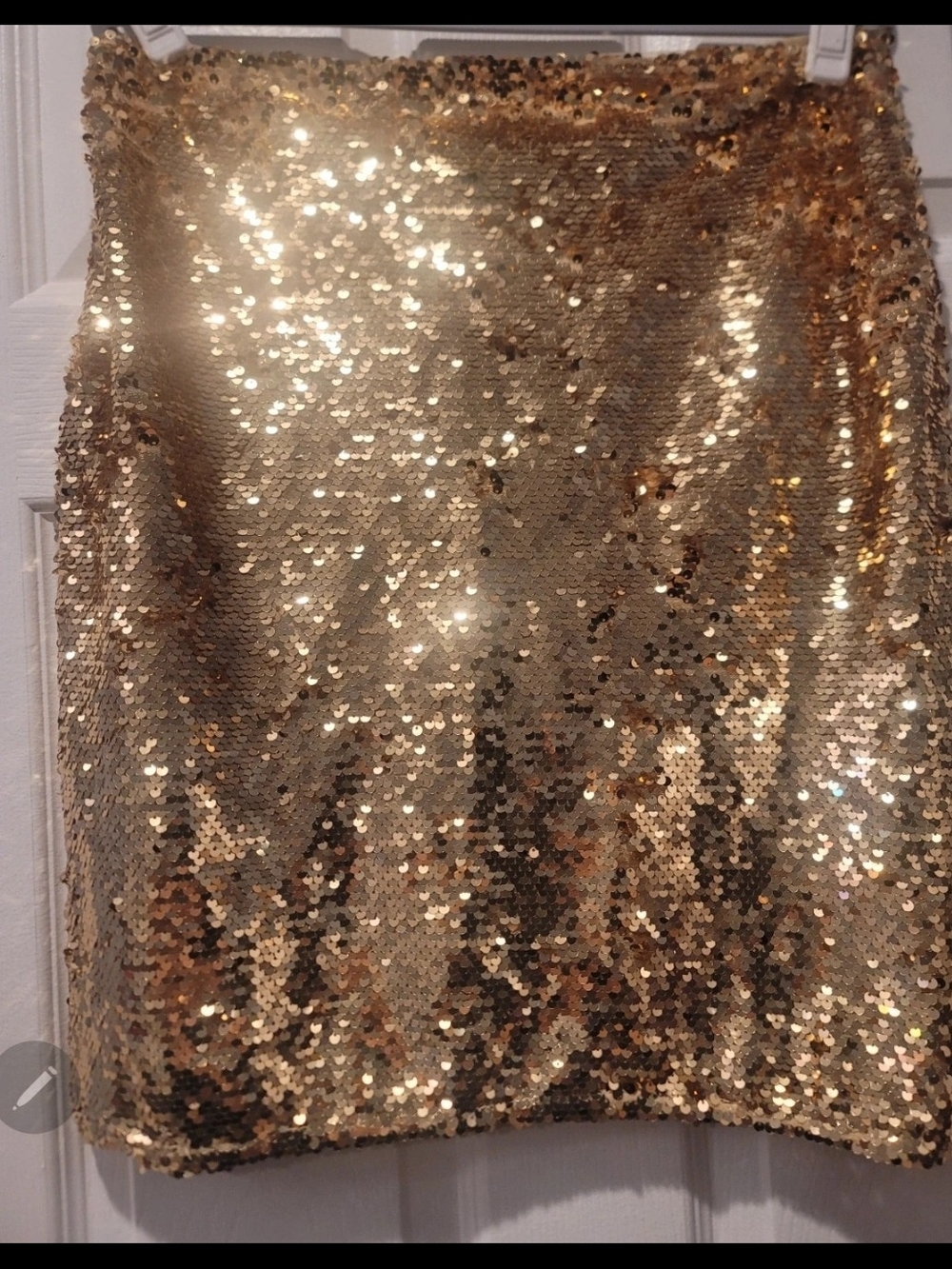 Gold Sequin Mini Skirt — Party-Ready Sparkle